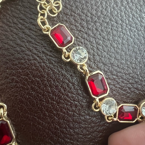 Anne Klein Red and Gold Necklace - Picture 4 of 5